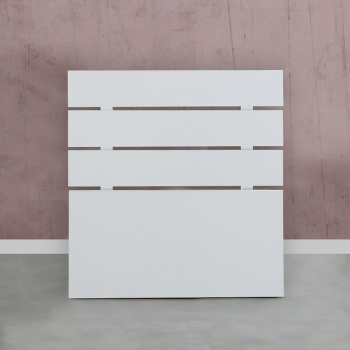Hanah Home Cabecero Fuga 100 Blanco Brillante 100x100x3 cm Tablero de Partículas Melamina